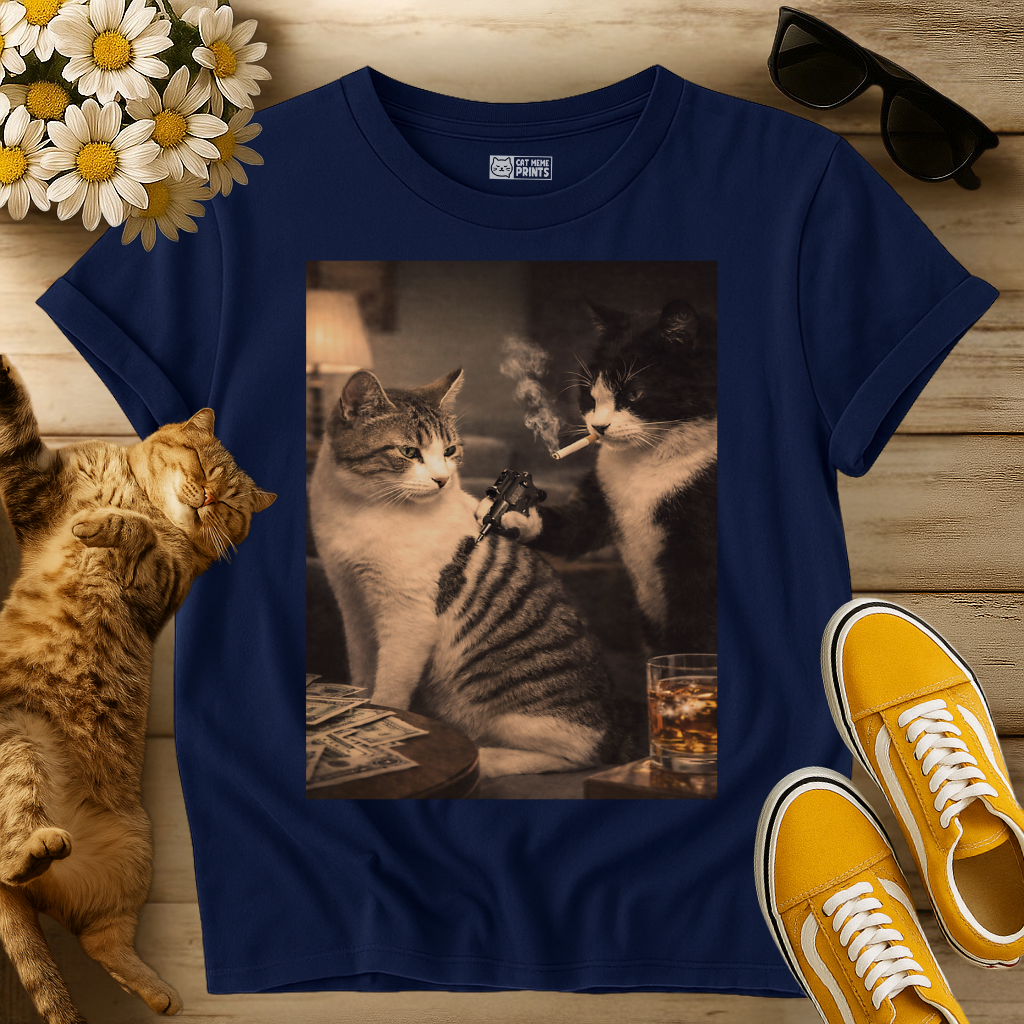 Tuxedo Cat Tattoo Artist T-Shirt