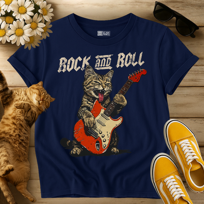 Guitarist Cat Rock and Roll T-Shirt