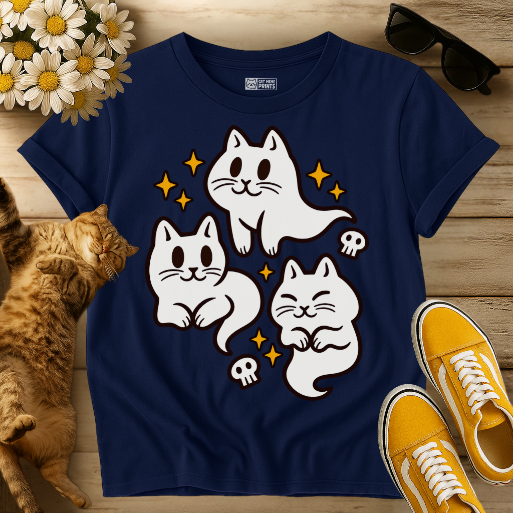 Spooky Cat Ghosts T-Shirt