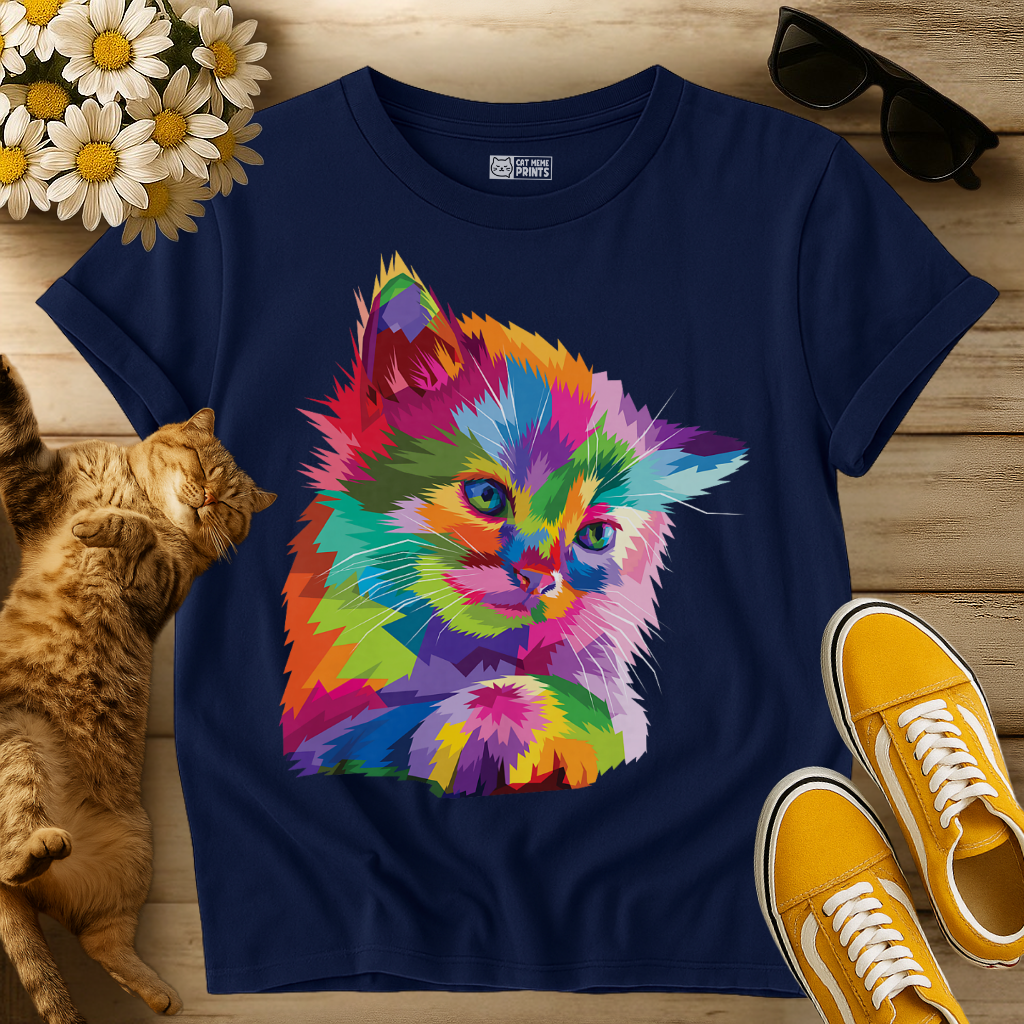 Rainbow Kitten Colorful T-Shirt