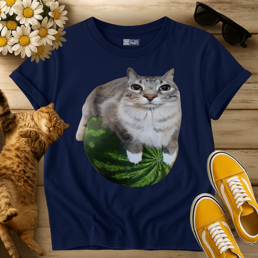 Watermelon Cat Meme T-Shirt
