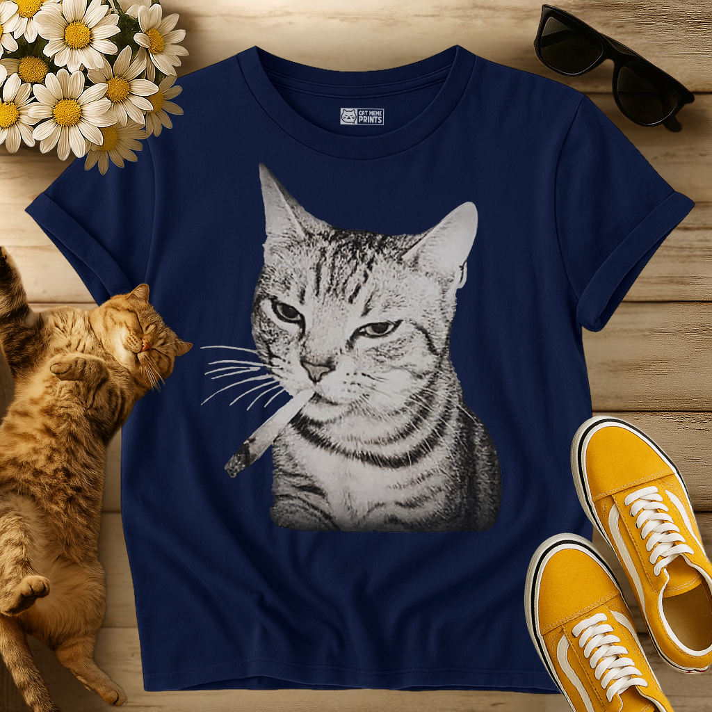 Cat Smoking Cigarette T-Shirt