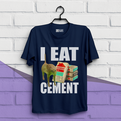 I Eat Cement Meme Cat T-Shirt