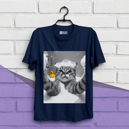Cat Selfie in Bathtub T-Shirt