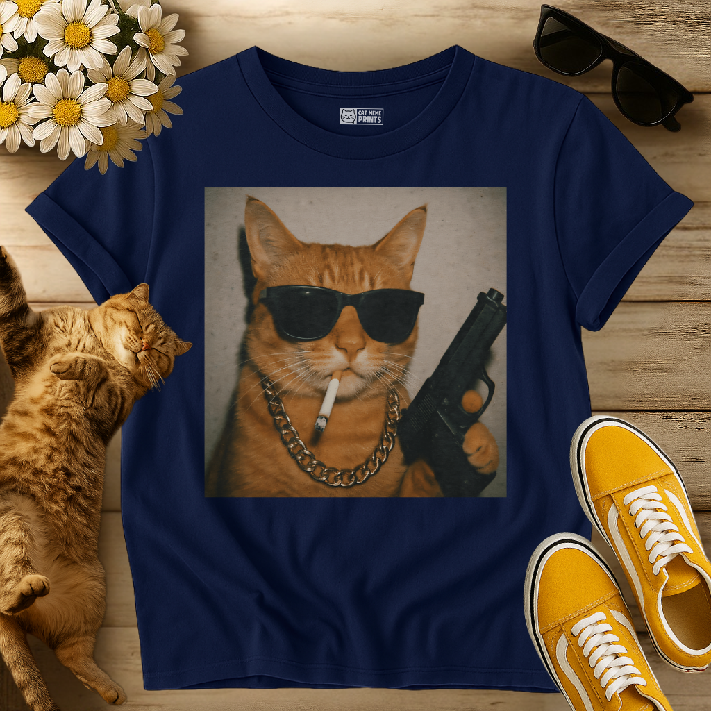 Gangster Cat Gen Z T-Shirt