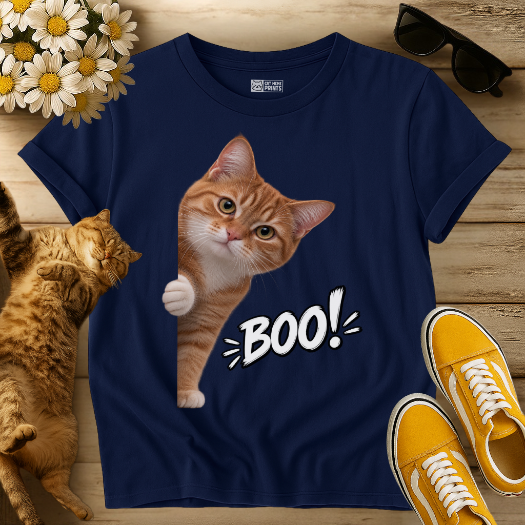 Orange Cat Boo T-Shirt