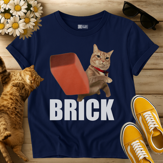 Cat Throwing Brick T-Shirt