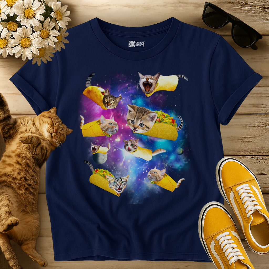 Taco Cat Space Galaxy T-Shirt