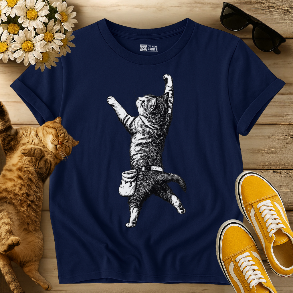 Rock Climbing Cat T-Shirt