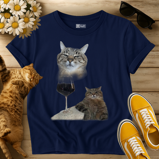 Cat Drinking Meme Selfie T-Shirt