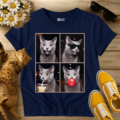 Russian Blue Cat Photo Booth T-Shirt