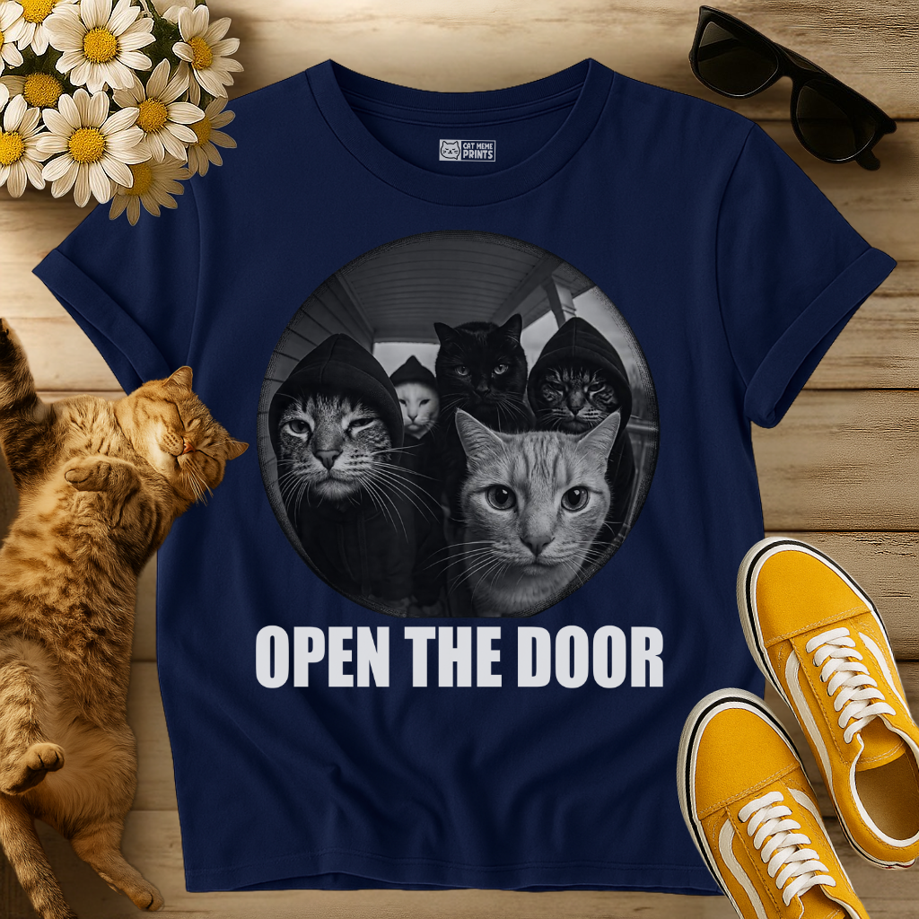 Cat Gang Open The Door T-Shirt