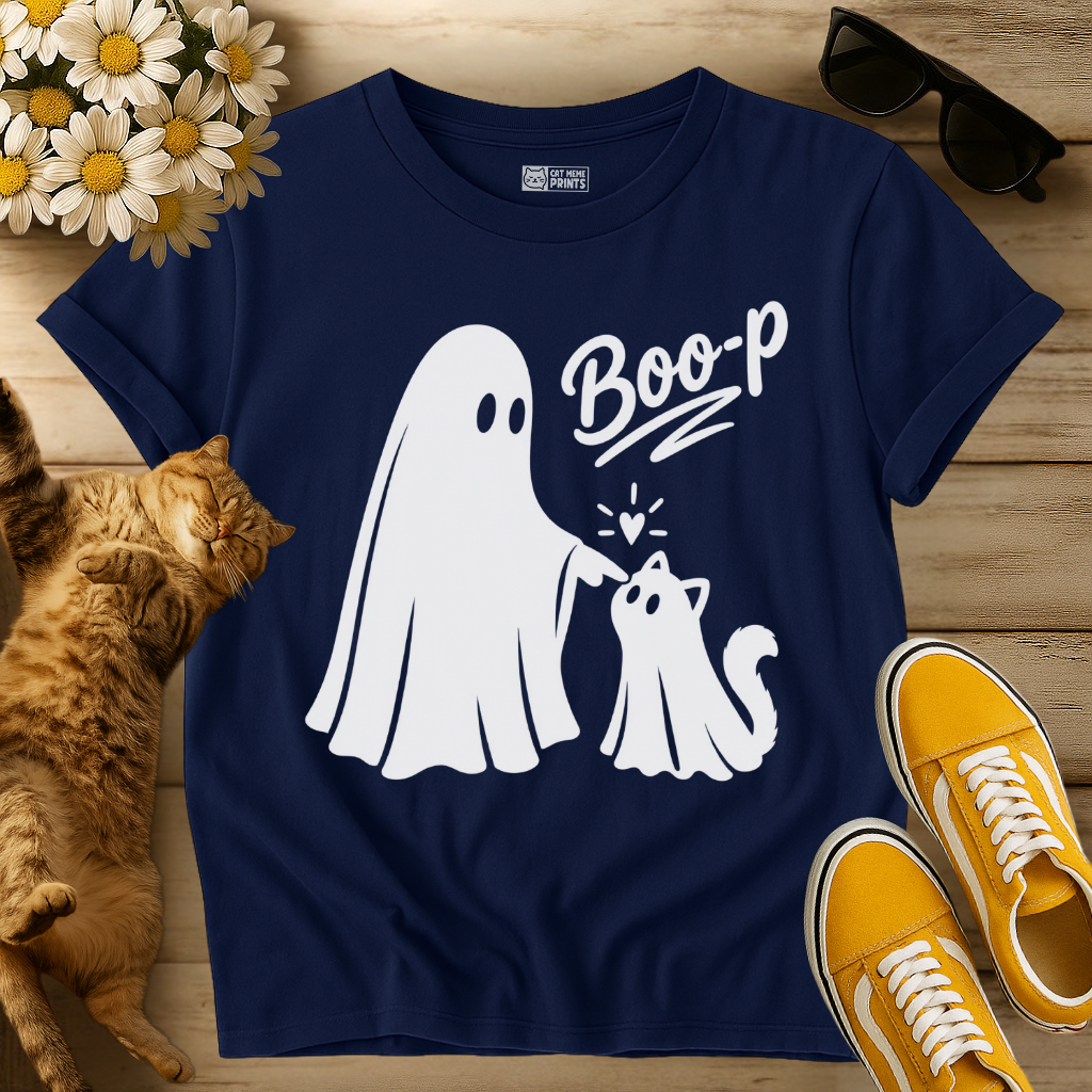 Boo-p Cat Ghost Boo T-Shirt