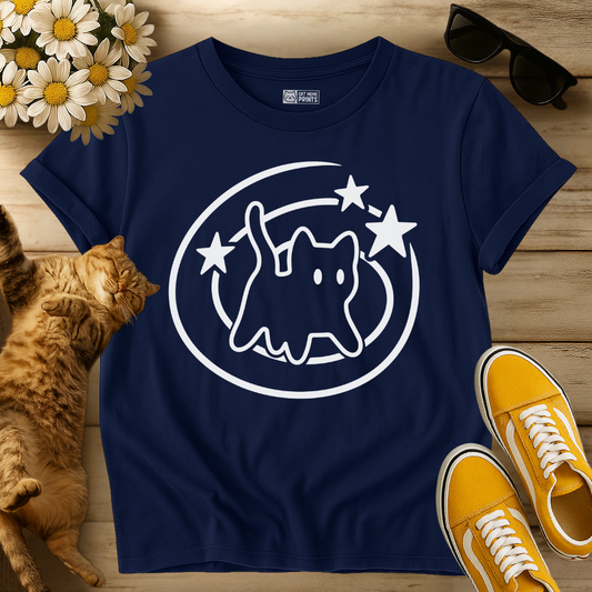 Y2K 90s Starry Cat T-Shirt
