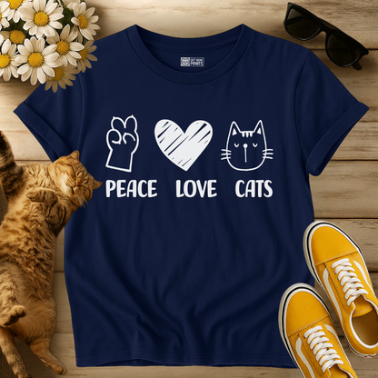Peace Love Cats T-Shirt