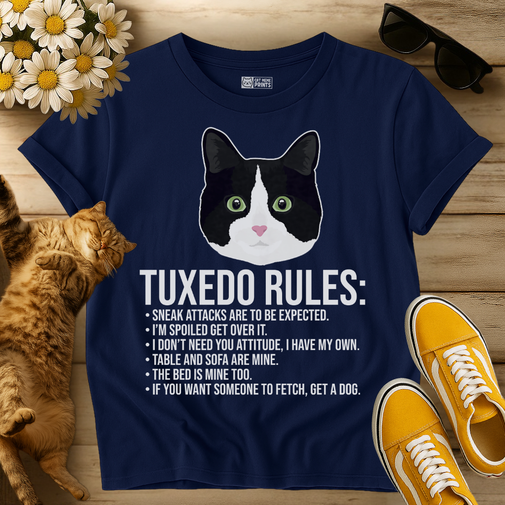 Tuxedo Cat Rules T-Shirt