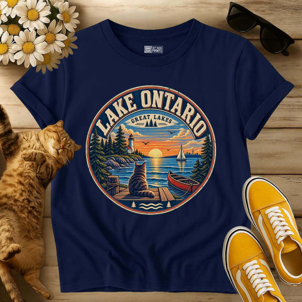 Lake Ontario Great Lakes Cat T-Shirt
