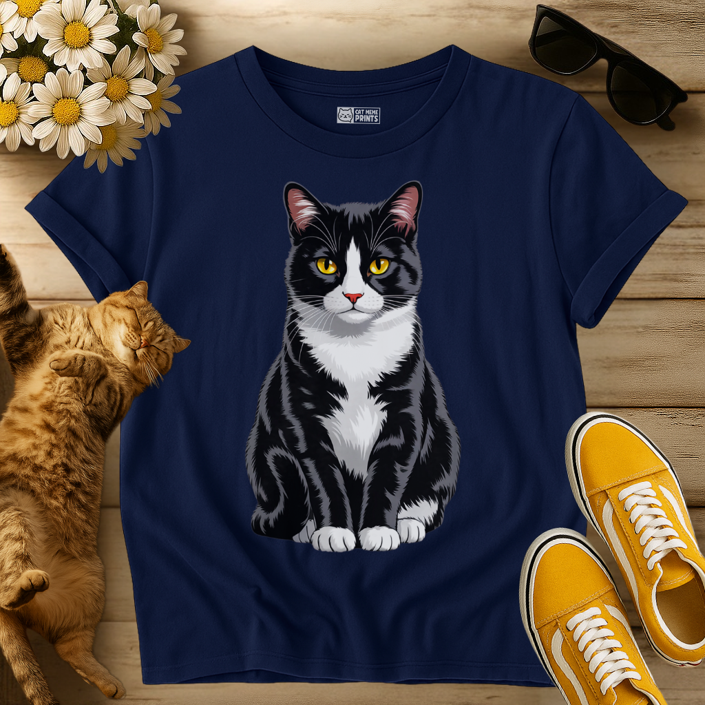 Majestic Tuxedo Cat T-Shirt