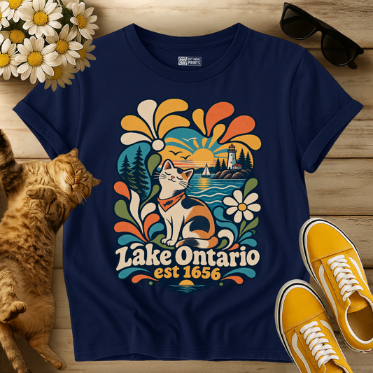 Groovy Lake Ontario Cat T-Shirt