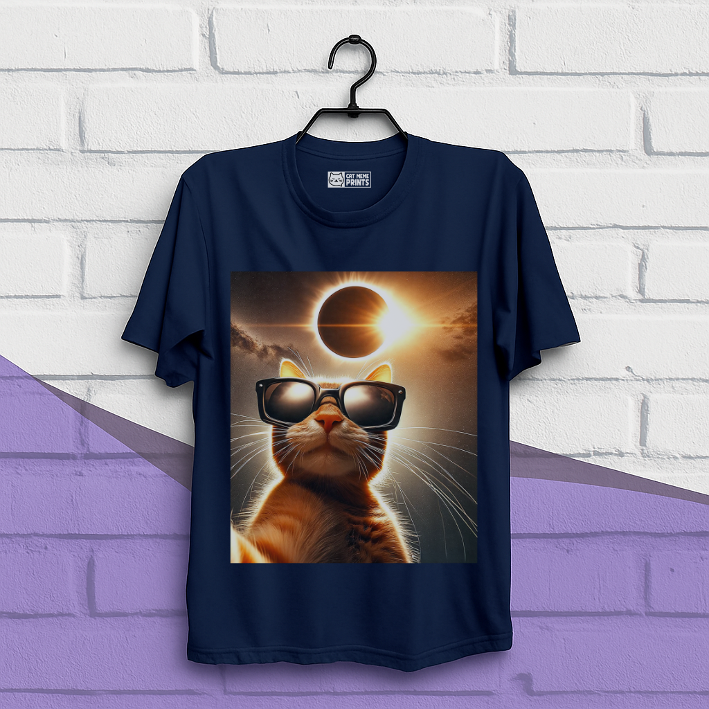 Cat Taking a Selfie with Solar T-Shirt