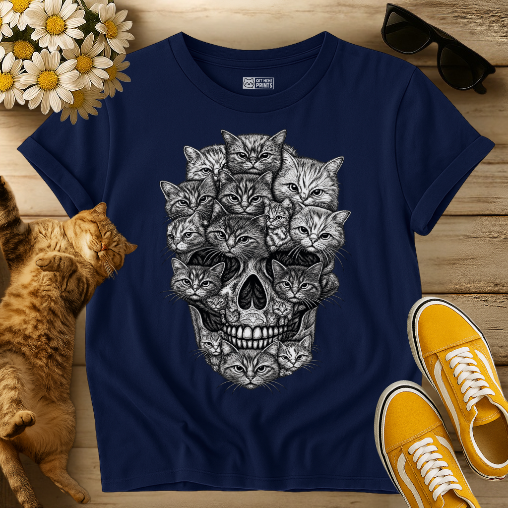 A Skull But It's Cats T-Shirt