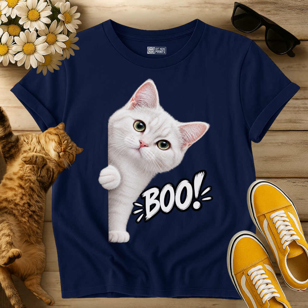 White Cat Boo T-Shirt