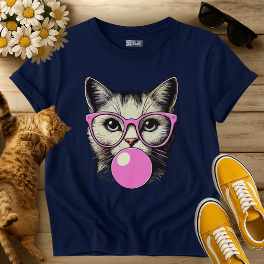 Kitty Blowing Bubble Gum T-Shirt