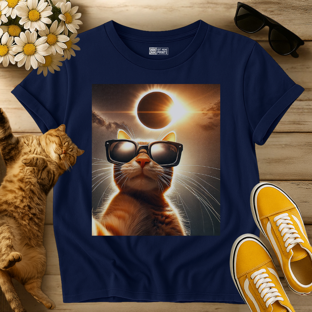 Cat Taking a Selfie with Solar T-Shirt