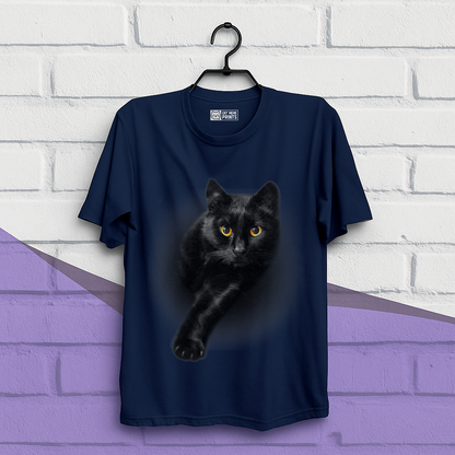 Black Cat Yellow Eyes T-Shirt