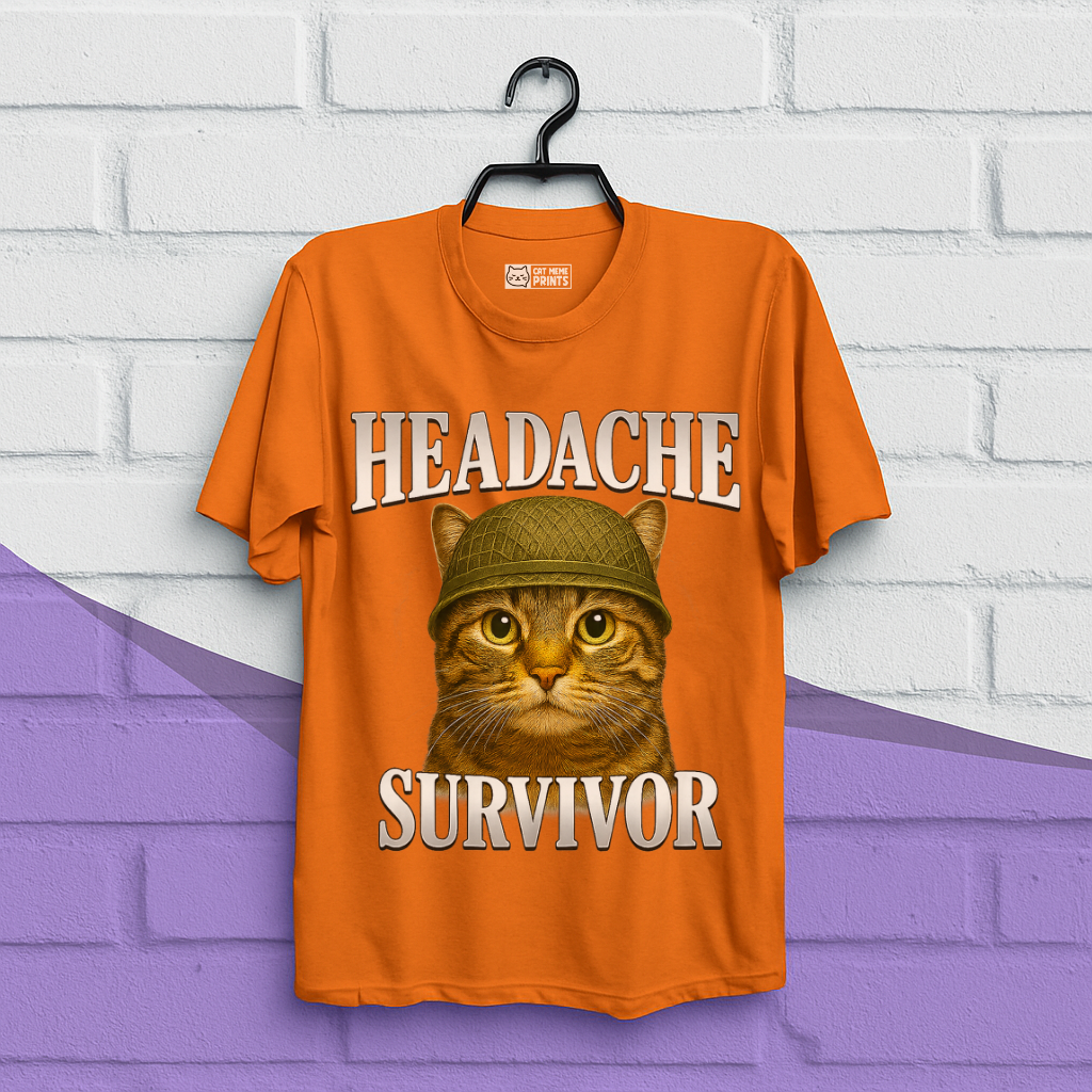 Headache Survivor Cat T-Shirt