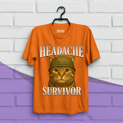 Headache Survivor Cat T-Shirt