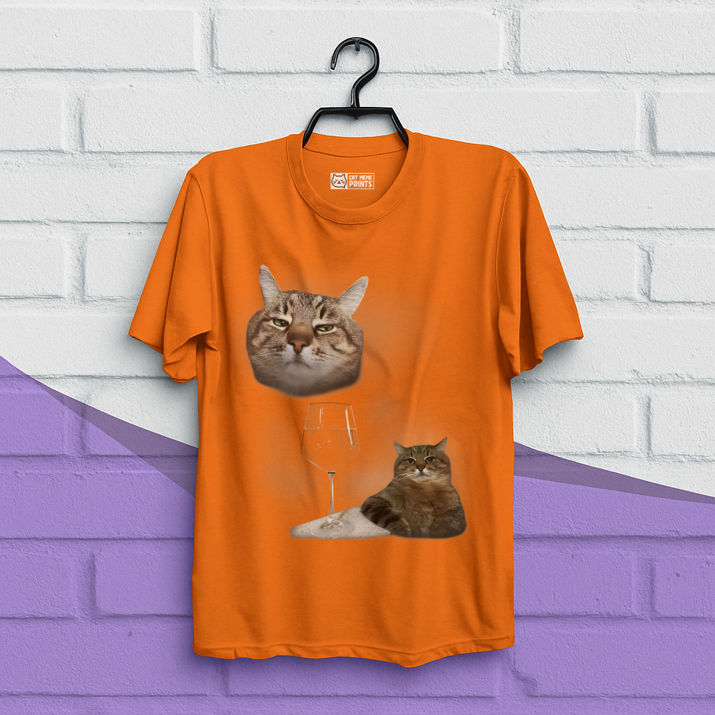 Cat Drinking Meme T-Shirt