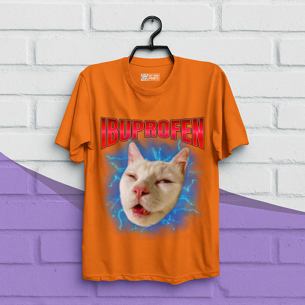 Ibuprofen Cat Meme T-Shirt