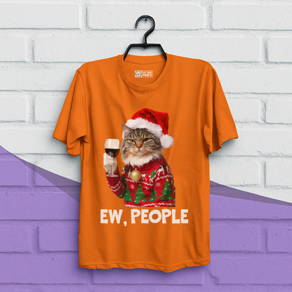 Ew People Cat Meme Christmas T-Shirt