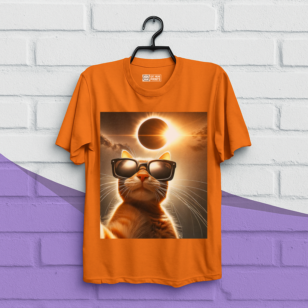 Cat Taking a Selfie with Solar T-Shirt