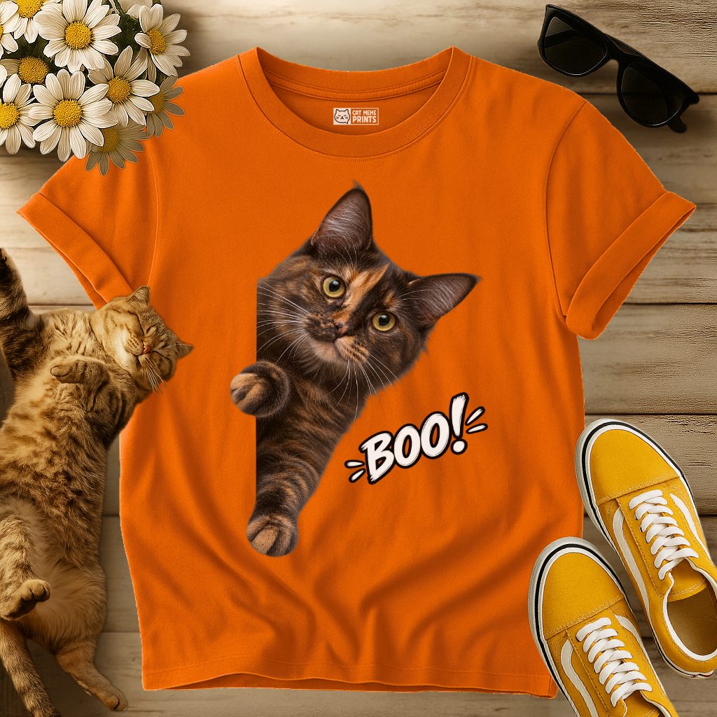 Tortoiseshell Cat Boo T-Shirt