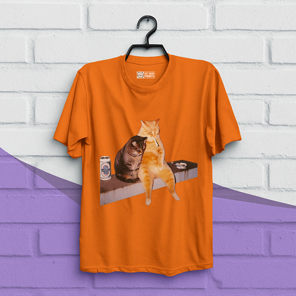 Cat Smoking & Drinking T-Shirt