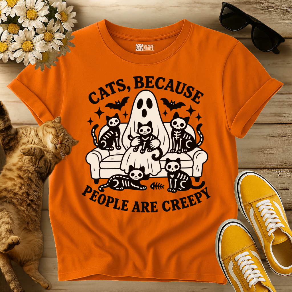 Cats Because People are Creepy T-Shirt