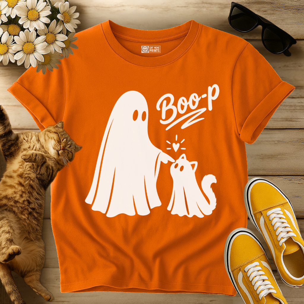 Boo-p Cat Ghost Boo T-Shirt