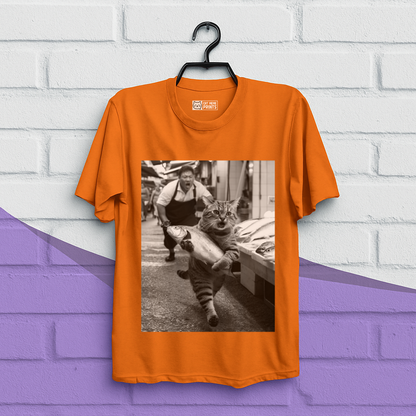 Cat Steals Fish Market T-Shirt