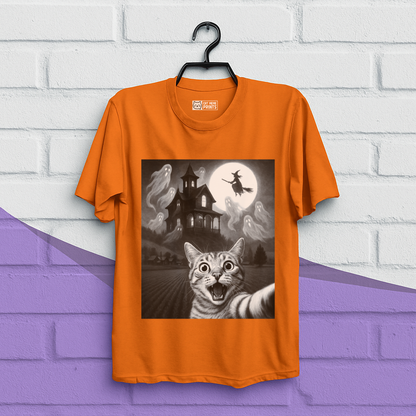 Cat Selfie with Skeleton T-Shirt
