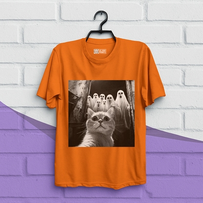 Cat Selfie With Ghosts T-Shirt