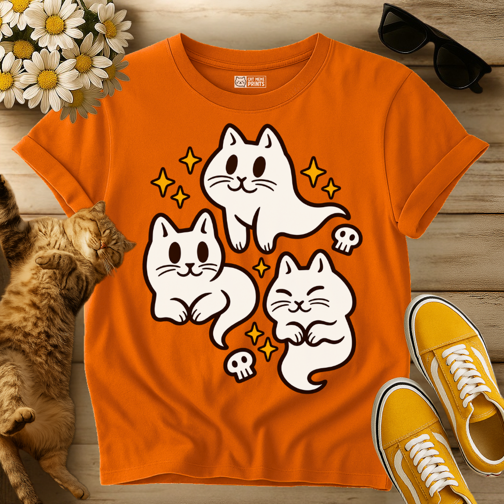Spooky Cat Ghosts T-Shirt