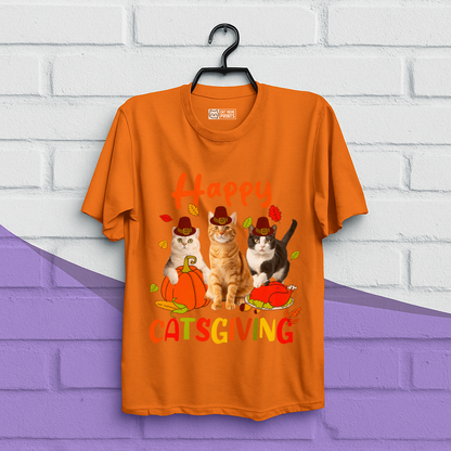 Happy Catsgiving fall Thanksgiving T-Shirt