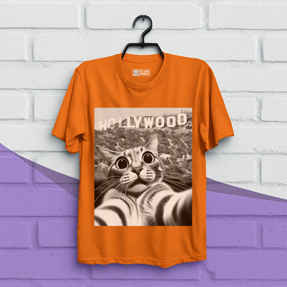 Cat taking Selfie With Hollywood Sign T-Shirt
