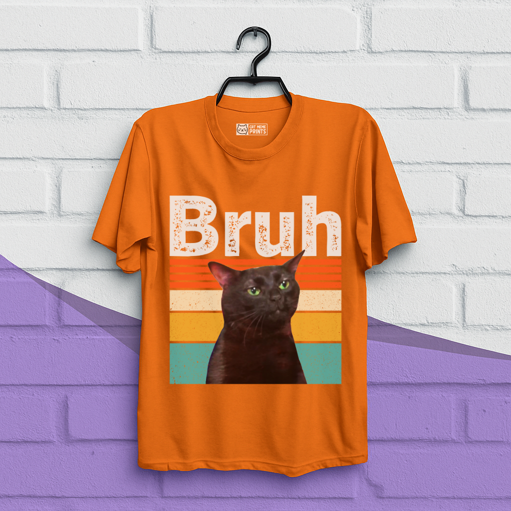Bruh Cat Meme Vintage T-Shirt
