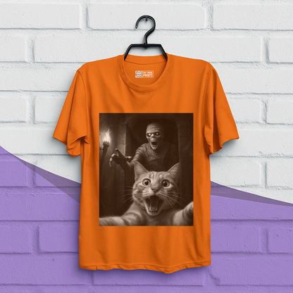 Cat Selfie with a Mummy T-Shirt