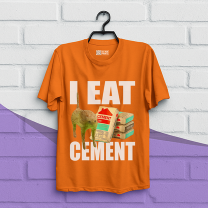 I Eat Cement Meme Cat T-Shirt