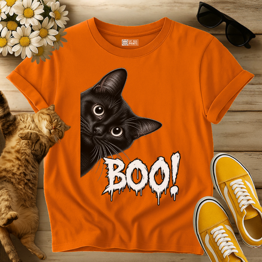 Black Cat Boo T-Shirt