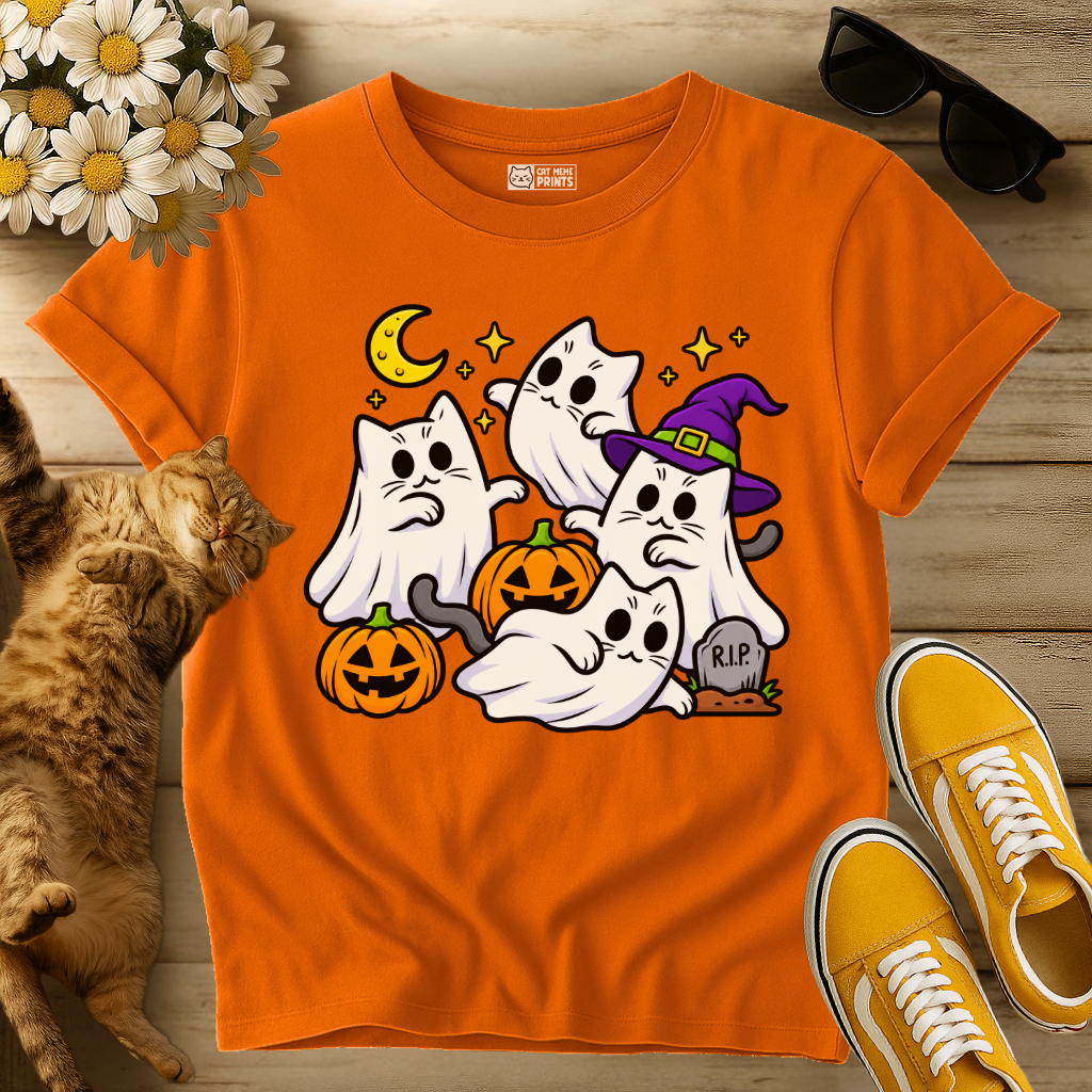 Cats Ghosts Costume T-Shirt